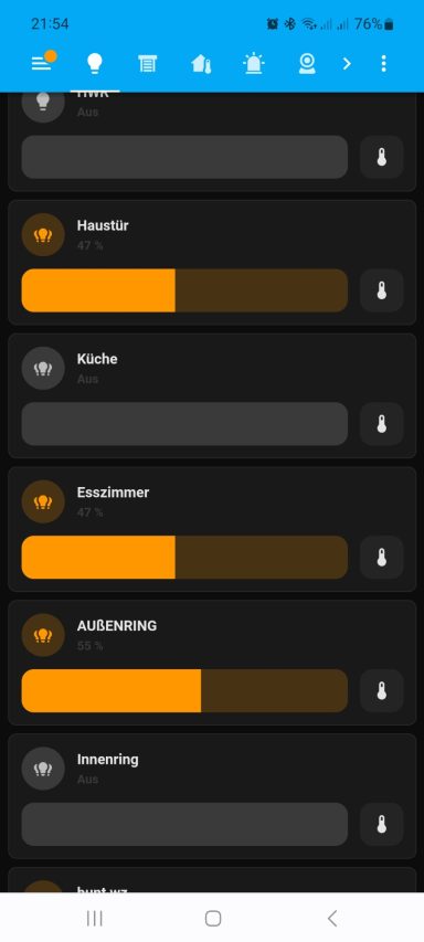 Smartphone Lichtsteuerung