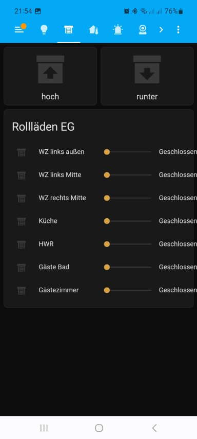 Rollladensteuerung per App